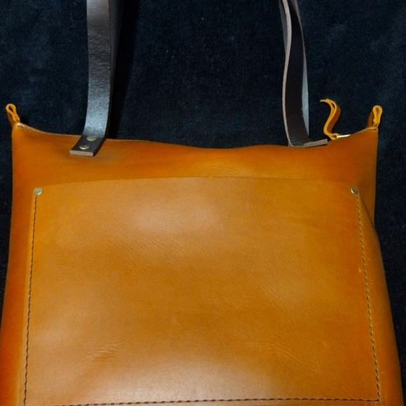 Elegant Brown Leather Tote Bag